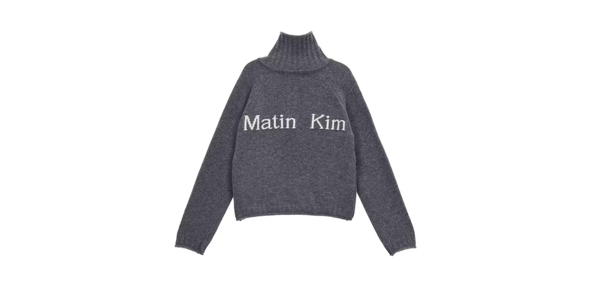 Matin Kim マーティンキム ロゴ Vネックニット F グレー Matin Kim マーティンキム ロゴ Vネックニット F グレー - メルカリ